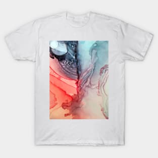 Undertown Meets Lava- Alcohol Ink Painting T-Shirt